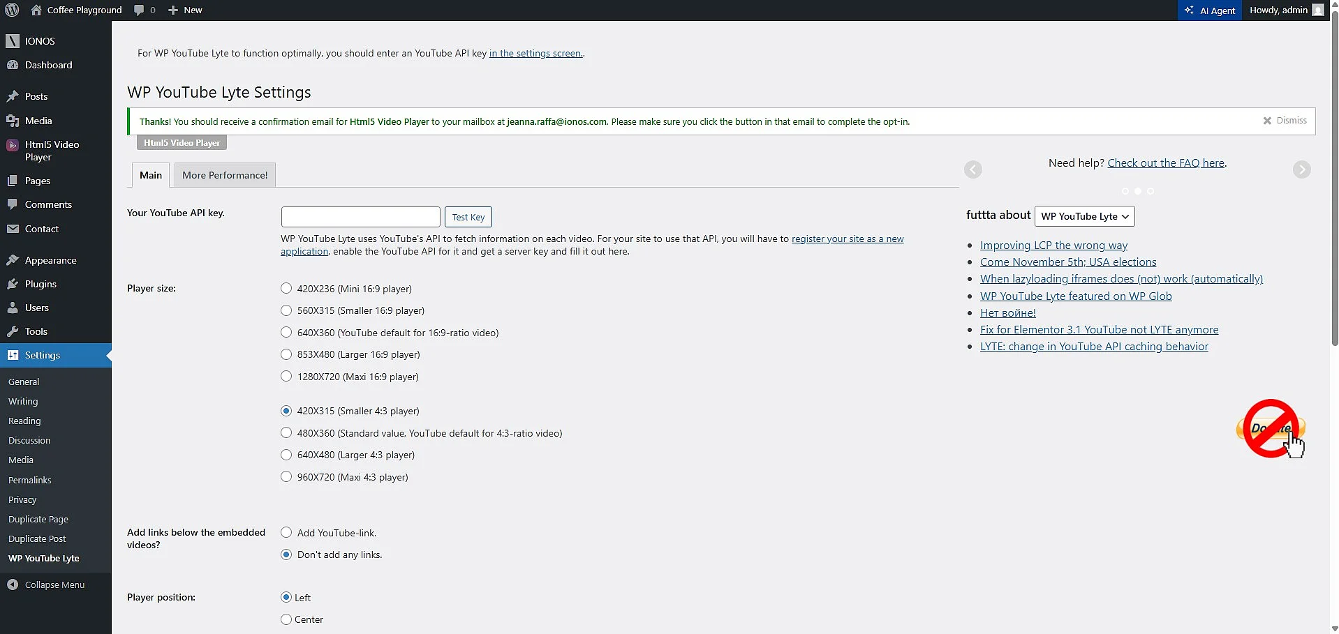 Bild: WP YouTube Lyte im WordPress-Editor