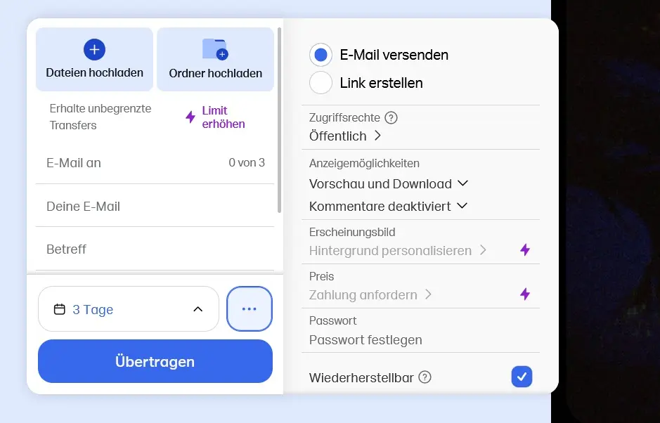 Bild: WeTransfer
