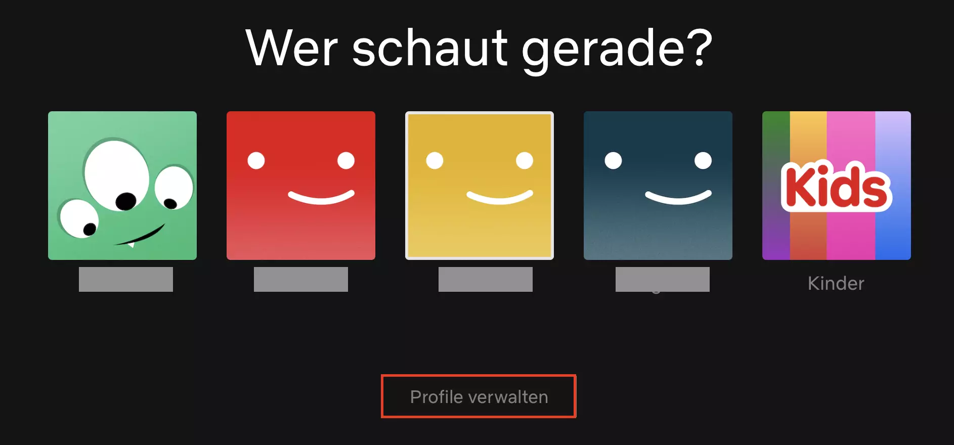 Netflix: Profile verwalten Netflix: Profile verwalten