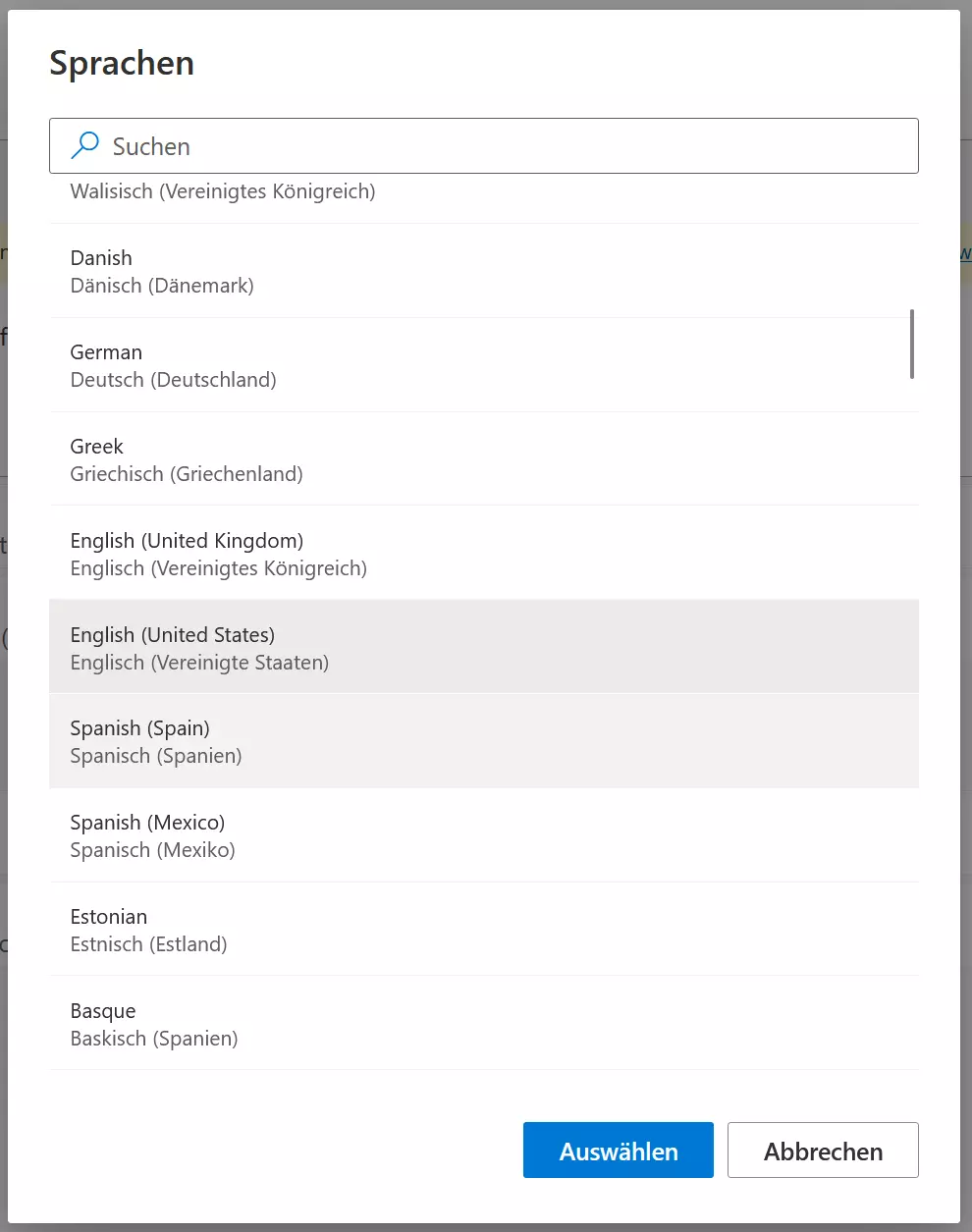 Anzeigesprache in OneDrive auswählen Anzeigesprache in OneDrive auswählen