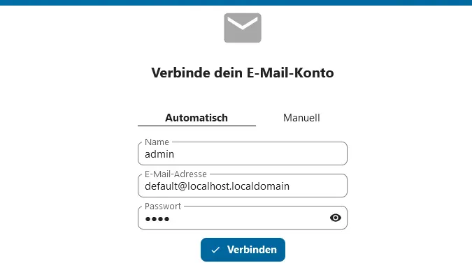 Bild: Nextcloud Mail: Konto verknüpfen