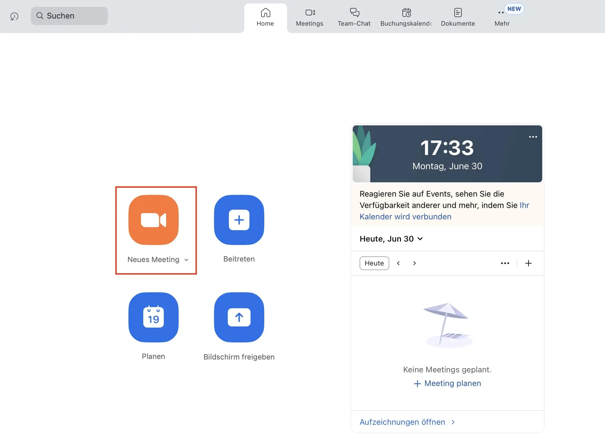 Meeting in der Zoom Desktop-App erstellen Bild: Meeting in der Zoom Desktop-App erstellen