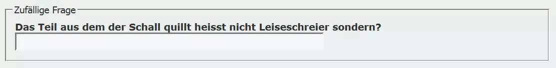 Bild: Logik-Captcha in einem HiFi-Forum