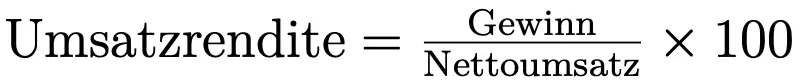 Bild: Umsatzrendite: Formel