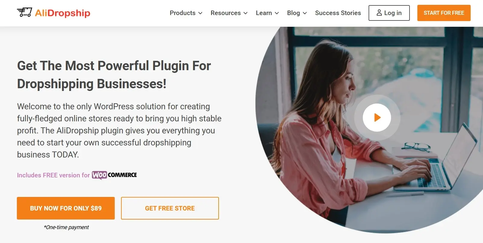 Bild: Website zum Plugin AliDropship