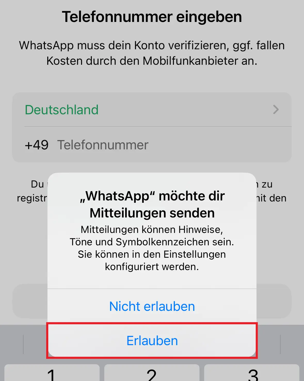 Bild: Mitteilungen von WhatsApp bestätigen