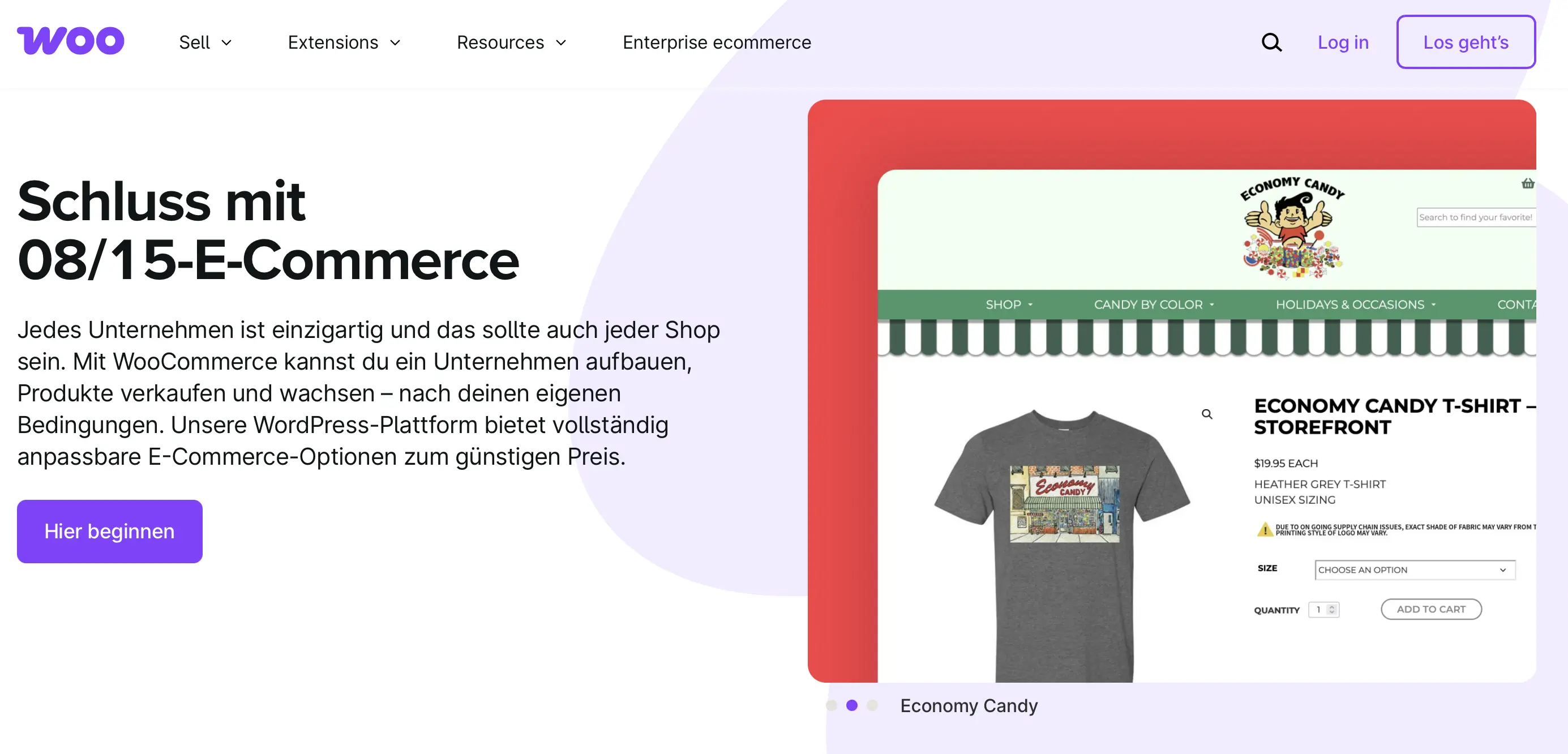 Bild: WooCommerce-Homepage: Startseite