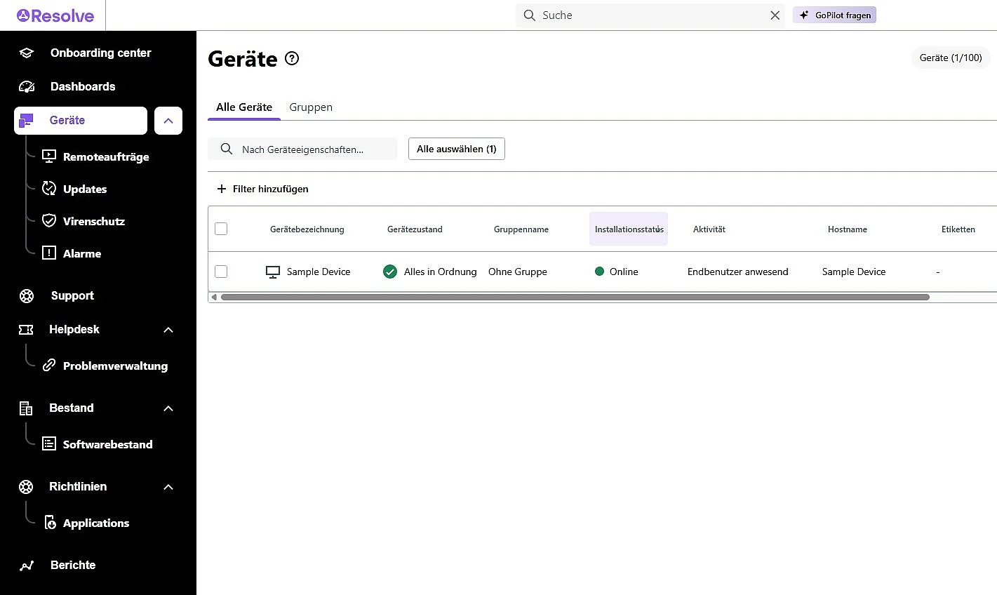 Bild: LogMeIn Pro: Startbildschirm