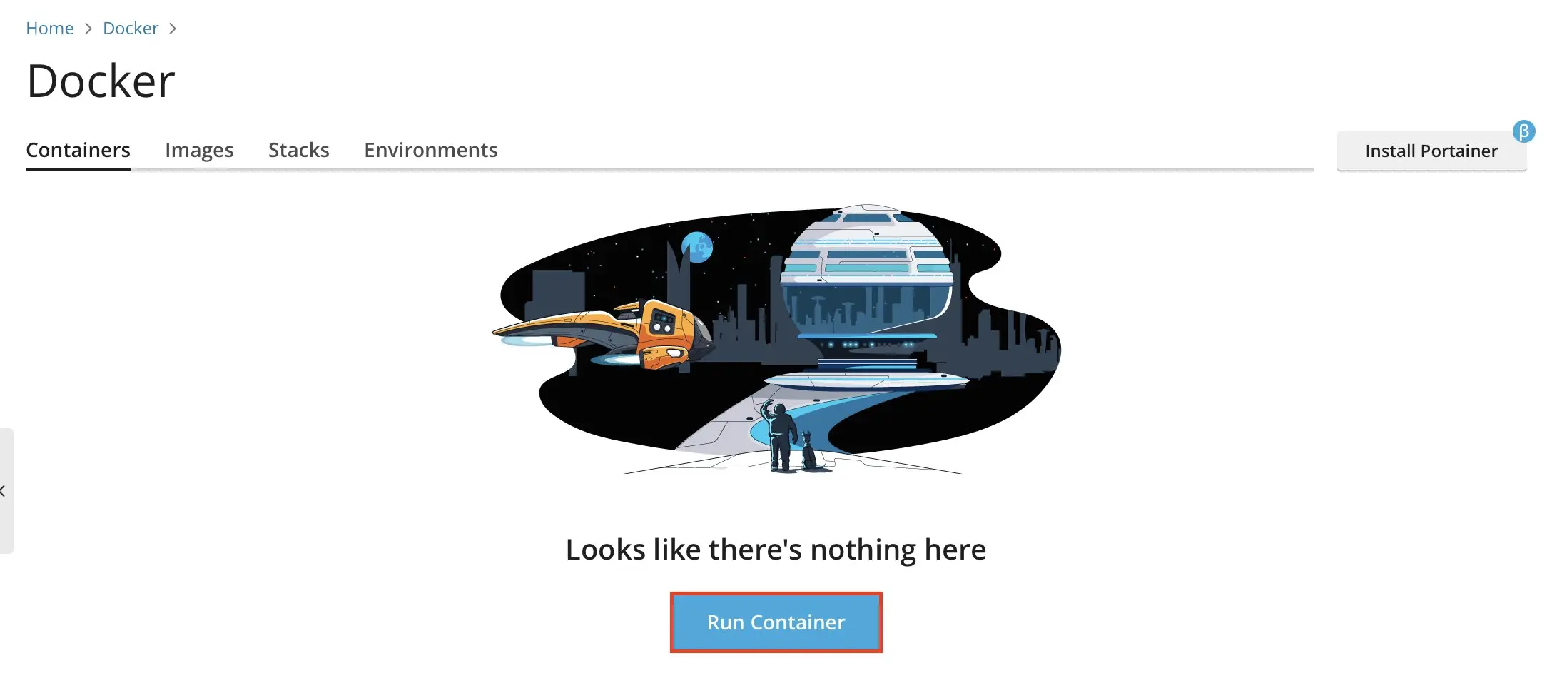 Bild: Plesk: Ansicht der Docker-Erweiterung