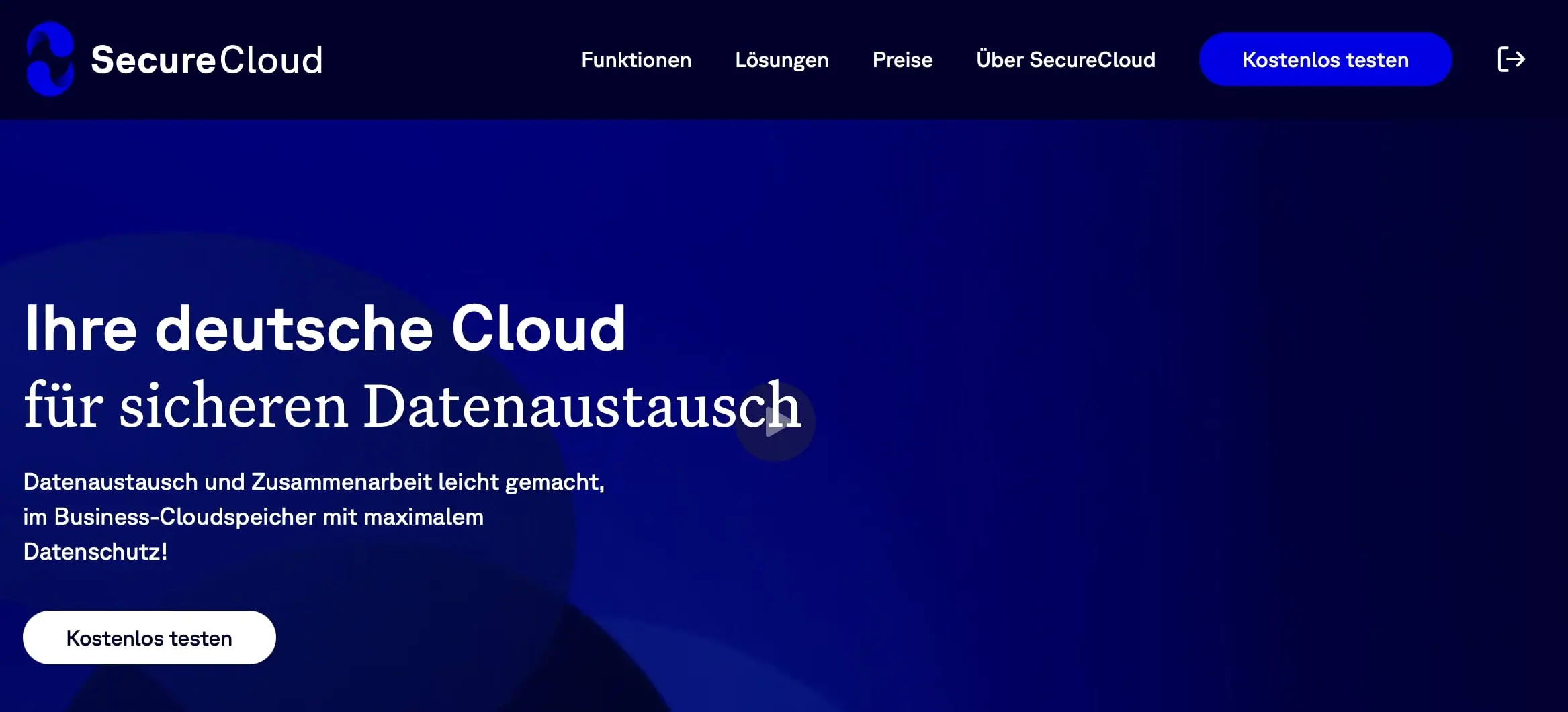 SecureCloud: Website-Screenshot Bild: SecureCloud: Website-Screenshot