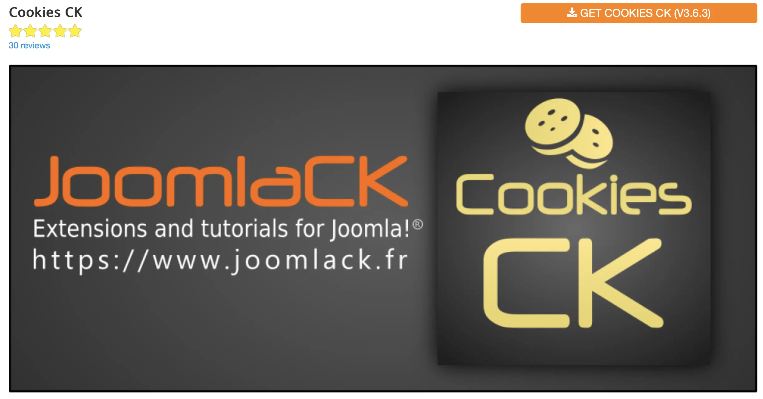 Website-Screenshot des Joomla-Cookie-Plugins Cookies CK Bild: Website-Screenshot des Joomla-Cookie-Plugins Cookies CK
