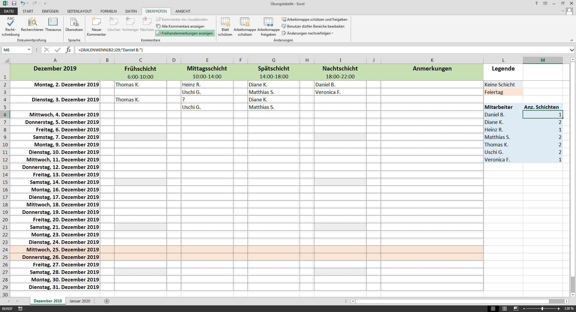 Dienstplan erstellen in Excel | Schritt für Schritt - IONOS