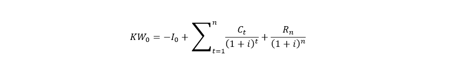 Formel zur Berechnung des Kapitalwerts