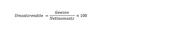 Formel zur Berechnung der Umsatzrendite